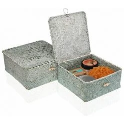 HOME Set De Basket Algues Marines (2 Pièces) (23 X 10 X 23 Cm) -Petit rangement Soldes Magasin 29487331 3