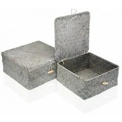 HOME Set De Basket Algues Marines (2 Pièces) (23 X 10 X 23 Cm)