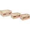 ATMOSPHERA, CRÉATEUR D'INTÉRIEUR Lot De 3 Cagettes Bois Safari - Beige