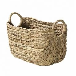 CASAME Panier En Jacinthe D'eau Avec Poignées - L36xP19xH22 - Casâme - Beige