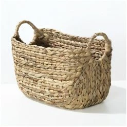 CASAME Panier En Jacinthe D'eau Avec Poignées - L40xP23xH26 - Casâme - Beige -Petit rangement Soldes Magasin 29676437 4