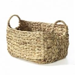 CASAME Panier En Jacinthe D'eau Avec Poignées - L46xP27xH27 - Casâme - Beige