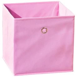 Bac Rangement Pliable Winny Coloris Rose, 31,5 X 31,5 X 31 Cm -PEGANE-