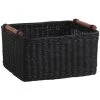Panier De Rangement En Rotin Teinté Noir, 28 X 22 X 15-16 Cm -PEGANE- 2 Panier De Rangement En Rotin Teinté Noir, 28 X 22 X 15-16 Cm -PEGANE- -Petit rangement Soldes Magasin 2992179 1