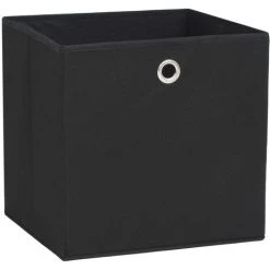 ASUPERMALL Boites De Rangement 4 Pcs Tissu Intisse 28x28x28 Cm Noir 10 ASUPERMALL Boites De Rangement 4 Pcs Tissu Intisse 28x28x28 Cm Noir -Petit rangement Soldes Magasin 29988315 4