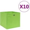 ASUPERMALL Boites De Rangement 10 Pcs Tissu Intisse 28x28x28 Cm Vert -Petit rangement Soldes Magasin 29988538 1