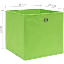 ASUPERMALL Boites De Rangement 10 Pcs Tissu Intisse 28x28x28 Cm Vert -Petit rangement Soldes Magasin 29988538 3