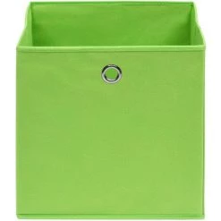 ASUPERMALL Boites De Rangement 10 Pcs Tissu Intisse 28x28x28 Cm Vert -Petit rangement Soldes Magasin 29988538 4