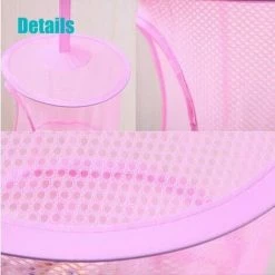 ILoveMilan Panier De Rangement En Maille 3 Pièces, Boîte De Rangement Pour Jouets De Porte Pour Enfants, Peut être Accroché Sur 3 Couches, Portable Et Pliable, Pour Petits Vêtements (rose + Violet + Rose Rouge) -Petit rangement Soldes Magasin 30030602 5