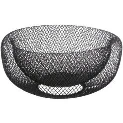 Secret De Gourmet - Corbeille à Fruits En Métal Mesh D 27 Cm - Noir