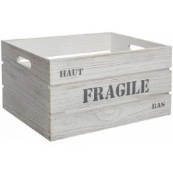 ATMOSPHERA Lot De 6 Cagettes De Rangement Encastrables à L'effet Vintage - 39,9 X 29,9 X 21,8 - Gris