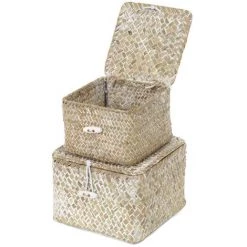 COMPACTOR Lot 2 X Panier De Rangement - Beige -Petit rangement Soldes Magasin 30247748 4