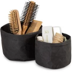 COMPACTOR Lot 2 X Panier De Rangement - Noir -Petit rangement Soldes Magasin 30247900 4