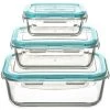 FIVE SIMPLY SMART Lot De 3 Boîtes En Verre Clipeat - Bleu -Petit rangement Soldes Magasin 30447661 1