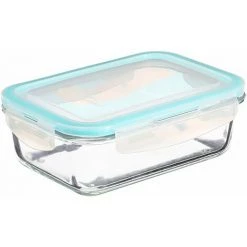 FIVE SIMPLY SMART Lot De 3 Boîtes En Verre Clipeat - Bleu -Petit rangement Soldes Magasin 30447661 2