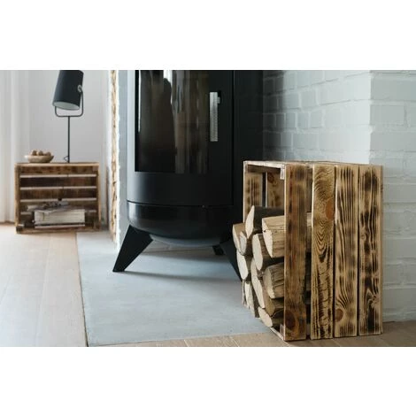 GrandBox Caisse En Bois Flammé 50x40x30 Caisse à Vin Caisse à Fruits Pour Décoration Rangement Vintage Shabby Chic Retro Bois De Chauffage:Lot De 1 6 GrandBox Caisse En Bois Flammé 50x40x30 Caisse à Vin Caisse à Fruits Pour Décoration Rangement Vintage Shabby Chic Retro Bois De Chauffage:Lot De 1 – Image 4