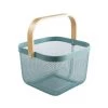 BRIDAY Rangement Organisateur Corbeille Avec Poignée En Bois Empilable Utilitaire En Métal Vintage Panier Pour Garde-Manger Cuisine Placard Salle De Bains Garde-Manger Armoires (bleu) 1 BRIDAY Rangement Organisateur Corbeille Avec Poignée En Bois Empilable Utilitaire En Métal Vintage Panier Pour Garde-Manger Cuisine Placard Salle De Bains Garde-Manger Armoires (bleu) -Petit rangement Soldes Magasin 31055243 1