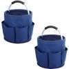 WENKO Panier Rangement Produit D'entretien, 6 Rangements, Pliable Avec Poignée De Transport, Lot De 2, Polyester, ø28x54 Cm, Bleu -Petit rangement Soldes Magasin 31650765 1