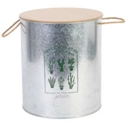 THE HOME DECO FACTORY Lot De 2 Poubelles Coffre Métal Home Deco Factory -Petit rangement Soldes Magasin 31653847 5