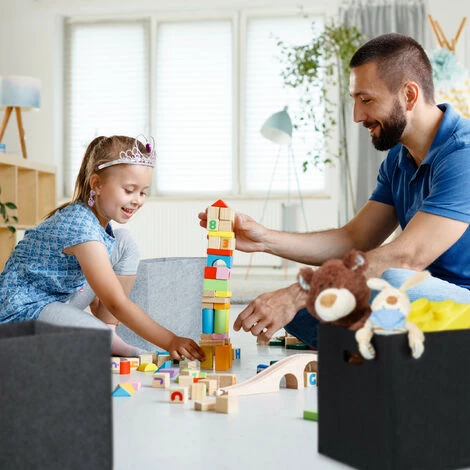 Relaxdays Panier à Bûches De Bois En Feutre Corbeille Sac De Courses Pliable 2 Poignées HxlxP: 30x30x30 Cm, Noir 6 Relaxdays Panier à Bûches De Bois En Feutre Corbeille Sac De Courses Pliable 2 Poignées HxlxP: 30x30x30 Cm, Noir – Image 4