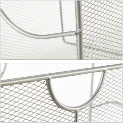 Relaxdays Porte-revues En Maille Métal Porte-journaux Trieur En Maille Tressée HxlxP: 27 X 39 X 17 Cm, Argent -Petit rangement Soldes Magasin 31793428 5