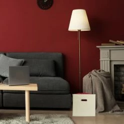 Relaxdays Lot De 2 Boîtes De Rangement, Sans Couvercle, Avec Poignée, Pliable, Panier En Tissu Carré, 30 Cm, Beige -Petit rangement Soldes Magasin 31795453 2