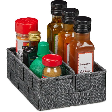 Relaxdays Corbeille De Rangement, Avec Mur De Séparation Réglable, Panier Pour étagère Et Armoires, Gris, Taille S 3 Relaxdays Corbeille De Rangement, Avec Mur De Séparation Réglable, Panier Pour étagère Et Armoires, Gris, Taille S
