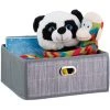 Relaxdays Panier De Rangement En Bambou, Corbeille De Salle De Bain Carrée, Plate, 14 X 31 X 31 Cm, Pliante, Gris -Petit rangement Soldes Magasin 31801551 1