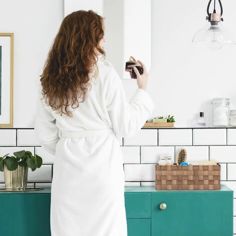 Relaxdays Panier Tressé Rangement, Lot De 4, Salle De Bain, Rectangulaires, 3 Tailles, Plastique, Marron 6 Relaxdays Panier Tressé Rangement, Lot De 4, Salle De Bain, Rectangulaires, 3 Tailles, Plastique, Marron – Image 4