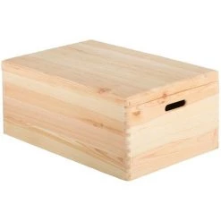 ASTIGARRAGA Boîte De Rangement En Pin Massif Avec Couvercle Taille 5 Beige - Beige