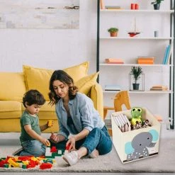 BETTERLIFE Boîte De Rangement Pliable Enfant,Boîte De Rangement Jouets Animaux,Boîte De Rangement Grande Capacité Pour Enfants,Boîte à Jouets Pliable En Tissu （l'éléphant） -Petit rangement Soldes Magasin 31991720 5