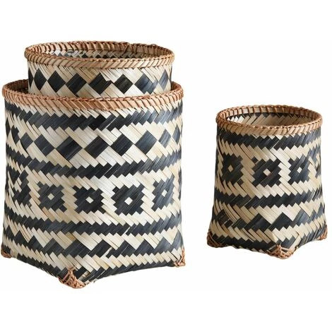 AUBRY GASPARD Corbeilles De Rangement En Bambou (Lot De 3) Multicolore - Naturel 3 AUBRY GASPARD Corbeilles De Rangement En Bambou (Lot De 3) Multicolore - Naturel