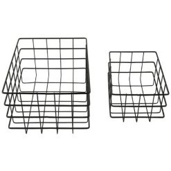 GUY LEVASSEUR Lot De 2 Paniers De Rangement Métal Noir Urban - Noir