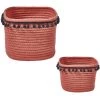 GUY LEVASSEUR Lot De 2 Paniers De Rangements Corde De Coton Terra - Terracotta -Petit rangement Soldes Magasin 32038859 1