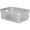 Curver 226633 Infinity Box 11L Bac Infinity 11L Dots Plastique Gris 36 X 27 X 14 Cm