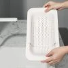 LITZEE Panier De Vidange Pour Cuisine, Support De Séchage D'Évier Pour Stockage Et Lavage Des Vaisselle / Fruits / Légumes (blanc) -Petit rangement Soldes Magasin 32307337 1