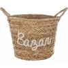 HOMEMAISON Panier En Osier Brodé Bazar Blanc L 38 X L 38 X H 26 Cm - Blanc -Petit rangement Soldes Magasin 32389008 1