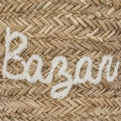 HOMEMAISON Panier En Osier Brodé Bazar Blanc L 38 X L 38 X H 26 Cm - Blanc 7 HOMEMAISON Panier En Osier Brodé Bazar Blanc L 38 X L 38 X H 26 Cm - Blanc -Petit rangement Soldes Magasin 32389008 3