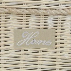 AUBRY GASPARD Malles Carrées En Osier Blanchi (Lot De 3) Beige - Blanc -Petit rangement Soldes Magasin 32394573 3