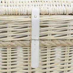 AUBRY GASPARD Malles Carrées En Osier Blanchi (Lot De 3) Beige - Blanc -Petit rangement Soldes Magasin 32394573 4
