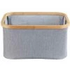 WENKO Panier Rangement Pliable Bambou Bahari, Boite De Rangement Linge, 20L, Polyester - Bambou, 38x20x26 Cm, Gris - Marron 1 WENKO Panier Rangement Pliable Bambou Bahari, Boite De Rangement Linge, 20L, Polyester - Bambou, 38x20x26 Cm, Gris - Marron -Petit rangement Soldes Magasin 32511979 1