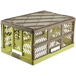 KEEEPER Casier Pliant Professionnel Avec Poignées Souples, 54 X 37 X 28 Cm, 45 L, Ben, Vert / Marron -Petit rangement Soldes Magasin 32514759 3