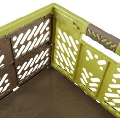 KEEEPER Casier Pliant Professionnel Avec Poignées Souples, 54 X 37 X 28 Cm, 45 L, Ben, Vert / Marron -Petit rangement Soldes Magasin 32514759 5