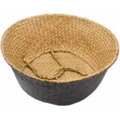 ABCRITAL Panier De Rangement, Jonc De Mer, Pliable, Panier De Rangement, Pour Jouets, Petites Pièces, Vêtements, Plantes, Gris, Taille S -Petit rangement Soldes Magasin 32700757 4