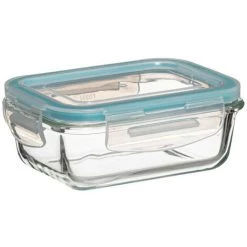 Five - Set De 3 Boites De Conservation Rectangles En Verre Avec Fermeture Par Clips - Bleu 11 Five - Set De 3 Boites De Conservation Rectangles En Verre Avec Fermeture Par Clips - Bleu -Petit rangement Soldes Magasin 32832456 5