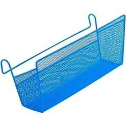 BEARSU Panier De Rangement En Métal Panier De Rangement Multifonctionnel Pour Chevet De Dortoir Et Bureau 36 * 18.5 * 9cm Noir 1 Pcs