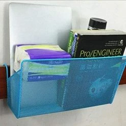 BEARSU Panier De Rangement En Métal Panier De Rangement Multifonctionnel Pour Chevet De Dortoir Et Bureau 36 * 18.5 * 9cm Noir 1 Pcs -Petit rangement Soldes Magasin 32987928 4