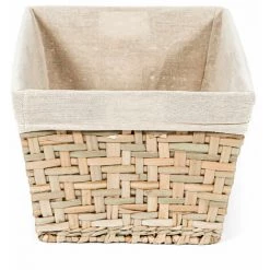 COMPACTOR Lot 2 X Panier De Rangement - Bois Naturel -Petit rangement Soldes Magasin 33034843 3