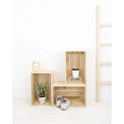 DECOWOOD Boîte Naturelle Grande -Petit rangement Soldes Magasin 33149648 5