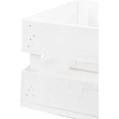 DECOWOOD Pack 3 Boîtes Cadre En Noyeryennes Blanches -Petit rangement Soldes Magasin 33149698 5